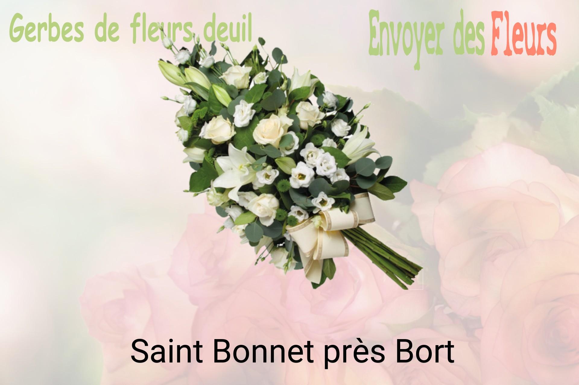 Gerbe de fleurs de deuil livrée à Saint-Bonnet-près-Bort